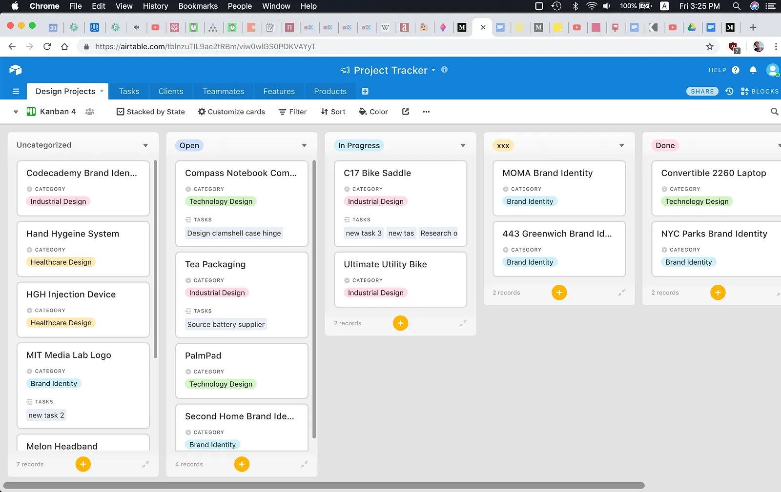 Kanban Board in Airtable is loosing to Tables.