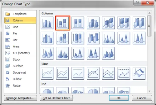 Excel. Выбираем график. Вообще stacked bar charts обычно плохи. Особенно трехмерные.