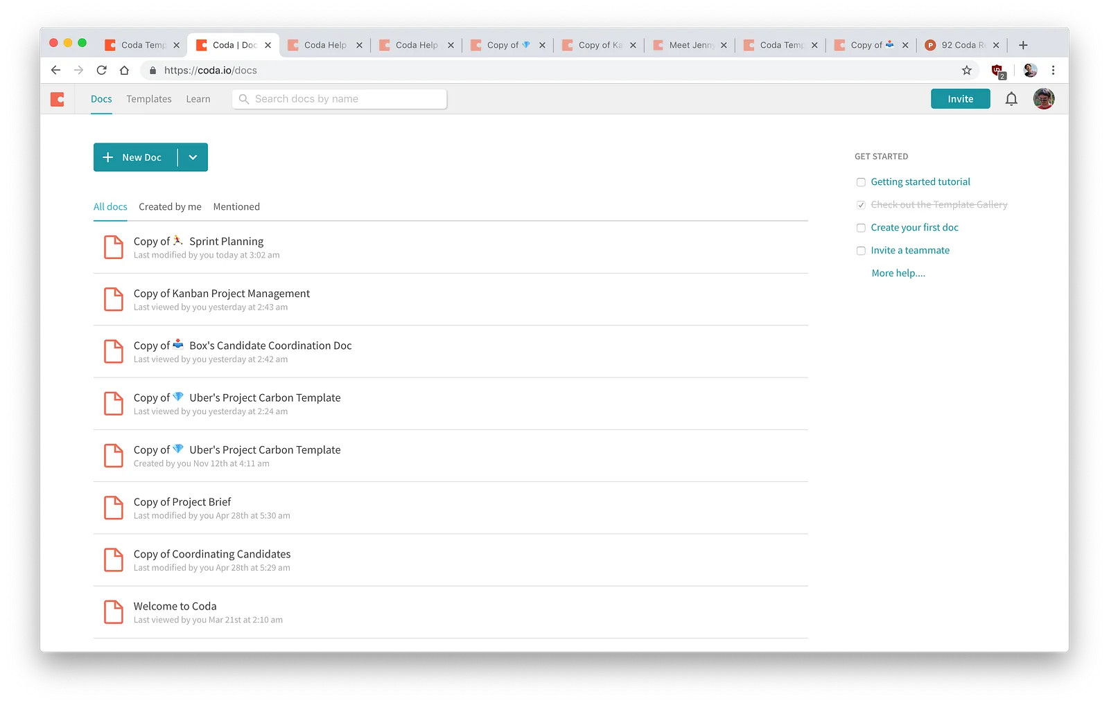 List of Documents. Just a List. It is close to Google Docs.