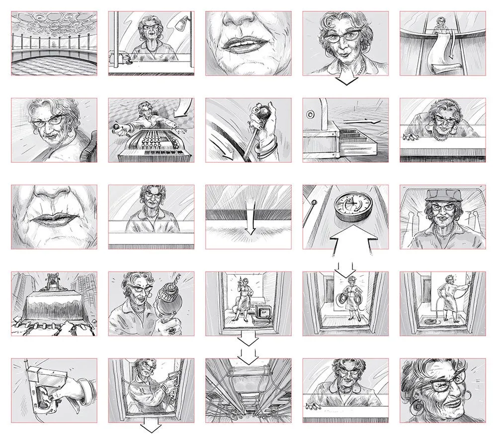 A storyboard for a film (source).