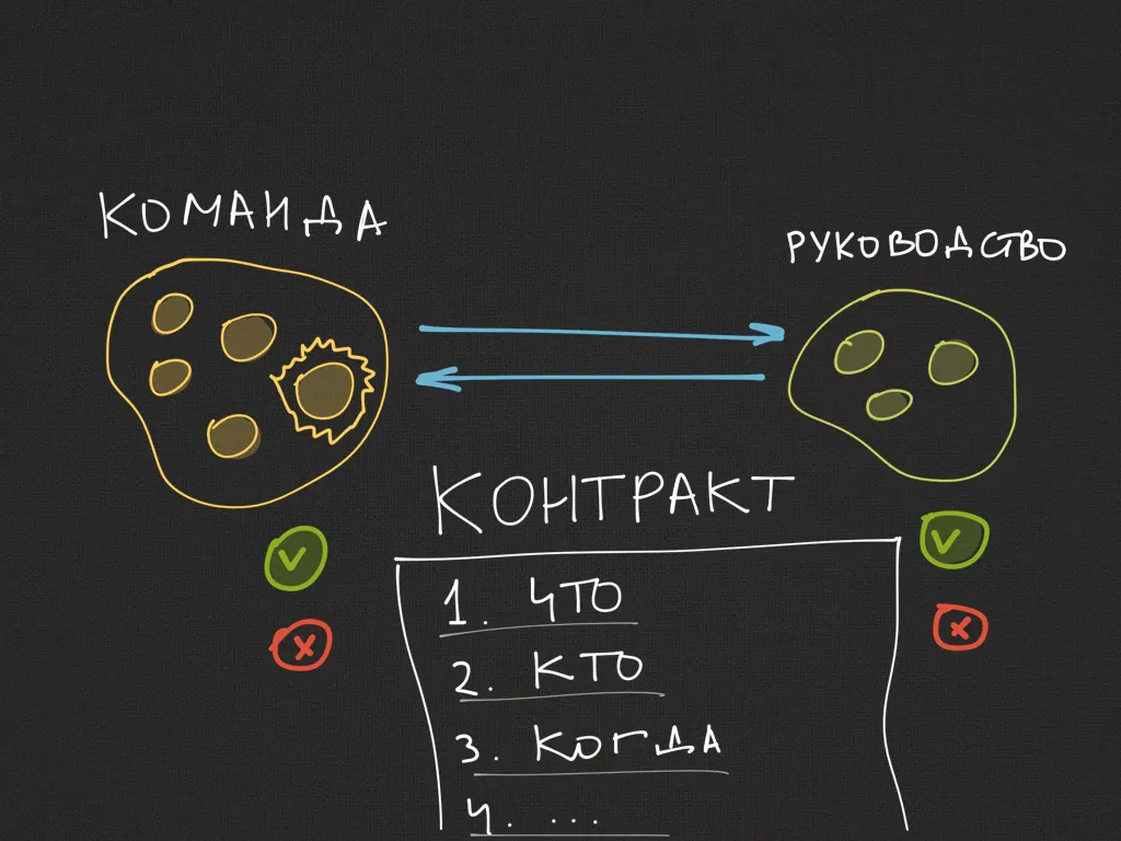 Контрактная организация работы.
