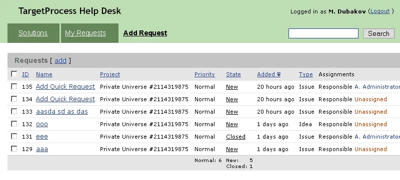 За 7 лет дизайн Help Desk Portal к сожалению практически не изменился… Зато его написали за месяц.